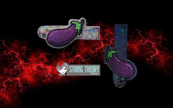 Eggplant Tabs ITH in the hoop wallet tab Digital Download for Machine Embroidery Pattern, Design (4×4, 5x7 Hoop) - Image 3