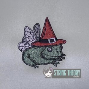Cottagecore Witch Frog Digital Download for Machine Embroidery Pattern, Design (4x4 Hoop)