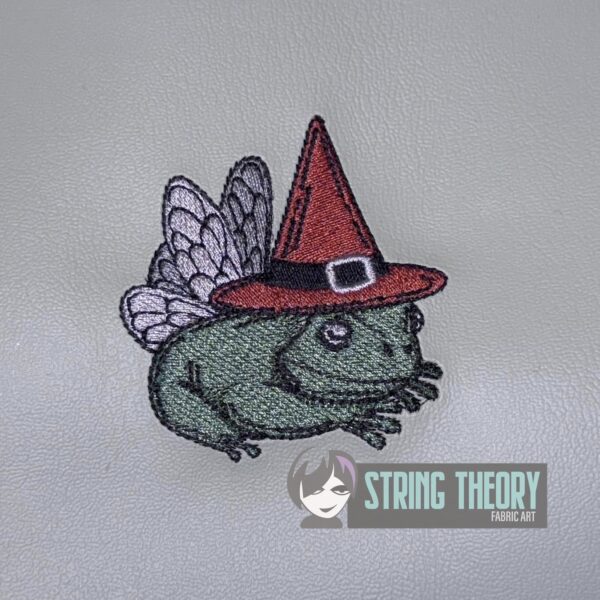 Cottagecore Witch Frog Digital Download for Machine Embroidery Pattern, Design (4x4 Hoop)