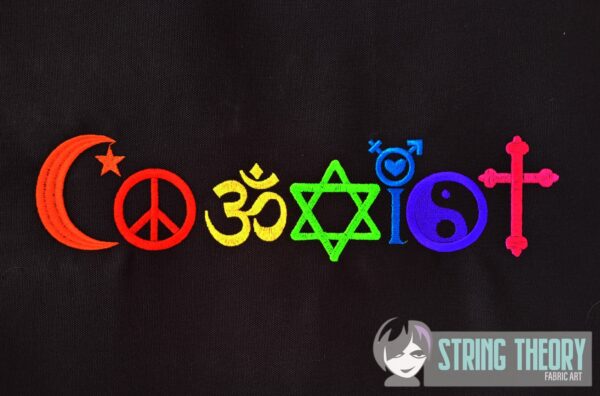 Coexist Digital Download for Machine Embroidery Pattern, Design (5x7, 6x10, 7x11, 8x12 Hoop) - Image 2