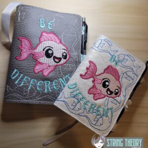 Be Different Notebook Cover ITH in the hoop Digital Download for Machine Embroidery Pattern, Design (5×7, 6×10 Hoop)
