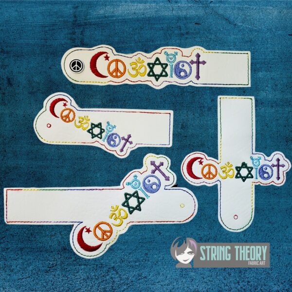 Coexist Tabs ITH in the hoop wallet tab Digital Download for Machine Embroidery Pattern, Design (4×4, 5x7 Hoop)