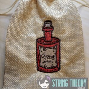 Cottagecore Cherry Jam Digital Download for Machine Embroidery Pattern, Design (4x4 Hoop)