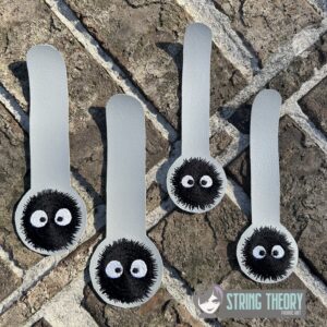 Studio Ghibli Dust Sprite ITH strap connectors machine embroidery design