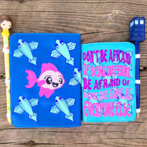 Don't Be Afraid of Being Different Notebook Cover  ITH in the hoop Digital Download for Machine Embroidery Pattern, Design (5×7, 6×10 Hoop)