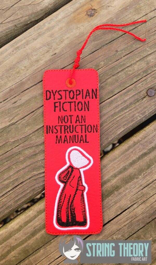 Dystopian Fiction - NOT AND INSTRUCTION MANUAL Bookmark ITH in the hoop Digital Download for Machine Embroidery Pattern, Design ( 2ITH 5x7 Hoop) - Image 2