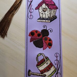 Cottagecore - Garden Time Bookmark ITH in the hoop Digital Download for Machine Embroidery Pattern, Design ( 2ITH 5x7 Hoop)