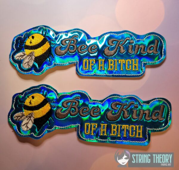 Bee Kind (of a Bitch) Bookmarks  ITH in the hoop Digital Download for Machine Embroidery Pattern, Design (4×4, 5×7 Hoop) - Image 2