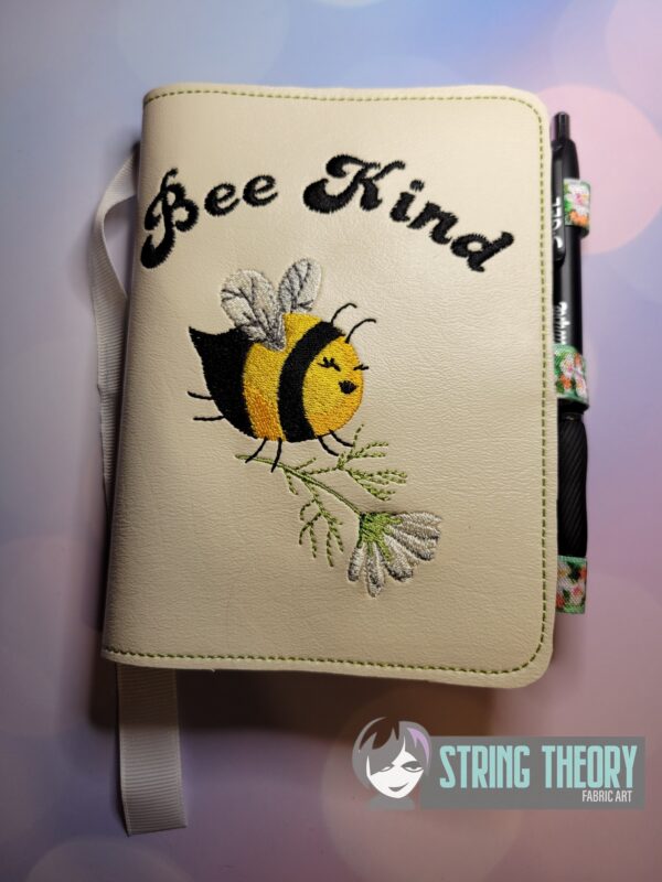 Bee Kind (of a Bitch) Notebook Cover  ITH in the hoop Digital Download for Machine Embroidery Pattern, Design (5×7, 6×10 Hoop) - Image 2