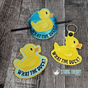 What the Duck? Chibi Duck fob, patch, bun cover ITH in the hoop Digital Download for Machine Embroidery Pattern, Design (4x4 Hoop)