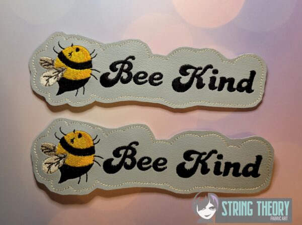 Bee Kind Bookmarks  ITH in the hoop Digital Download for Machine Embroidery Pattern, Design (4×4, 5×7 Hoop) - Image 2
