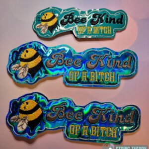 Bee Kind (of a Bitch) Bookmarks  ITH in the hoop Digital Download for Machine Embroidery Pattern, Design (4×4, 5×7 Hoop)