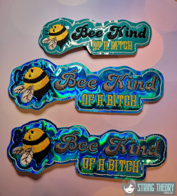 Bee Kind (of a Bitch) Bookmarks  ITH in the hoop Digital Download for Machine Embroidery Pattern, Design (4×4, 5×7 Hoop)