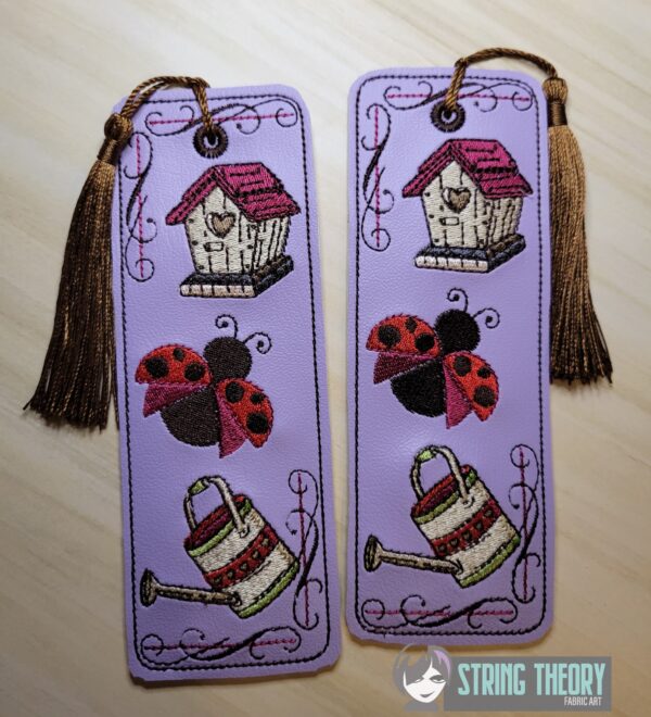 Cottagecore - Garden Time Bookmark ITH in the hoop Digital Download for Machine Embroidery Pattern, Design ( 2ITH 5x7 Hoop) - Image 2
