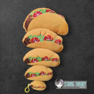 Taco Stuffie ITH in the hoop Digital Download for Machine Embroidery Pattern, Design (4×4, 5×7, 6×10, 7×11, 8×12 Hoop)