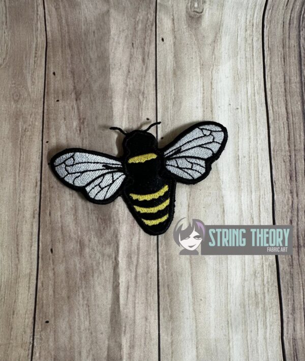 Bee fob, patch, bun cover ITH in the hoop Digital Download for Machine Embroidery Pattern, Design (4x4 Hoop) - Image 3
