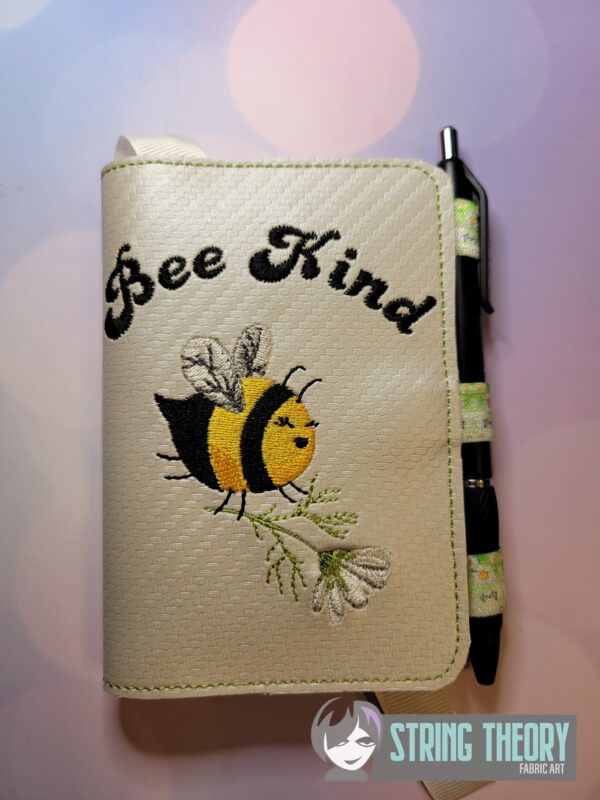 Bee Kind (of a Bitch) Notebook Cover  ITH in the hoop Digital Download for Machine Embroidery Pattern, Design (5×7, 6×10 Hoop) - Image 4