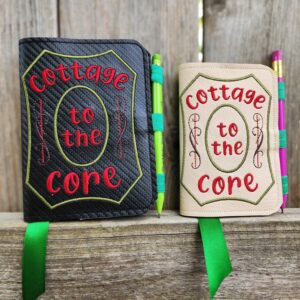 Cottagecore – Cottage to the Core Notebook Cover  ITH in the hoop Digital Download for Machine Embroidery Pattern, Design (5×7, 6×10 Hoop)