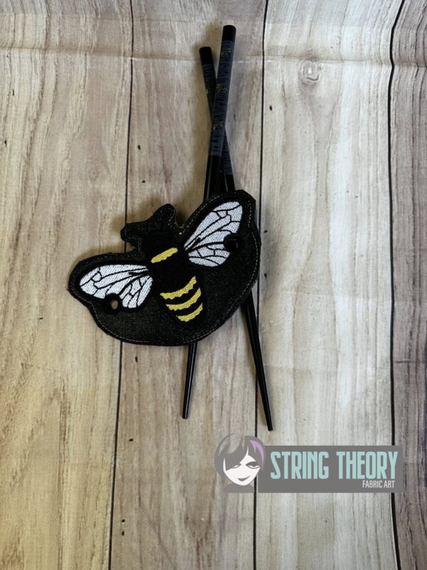 Bee fob, patch, bun cover ITH in the hoop Digital Download for Machine Embroidery Pattern, Design (4x4 Hoop) - Image 4