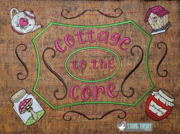 Cottagecore – Cottage to the Core Digital Download for Machine Embroidery Pattern, Design (5x7, 6x10, 7x11, 8x12 Hoop)