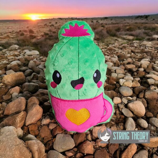 Kawaii Cactus #4 Stuffie ITH in the hoop Digital Download for Machine Embroidery Pattern, Design (4×4, 5×7, 6×10, 7×11, 8×12 Hoop) - Image 2