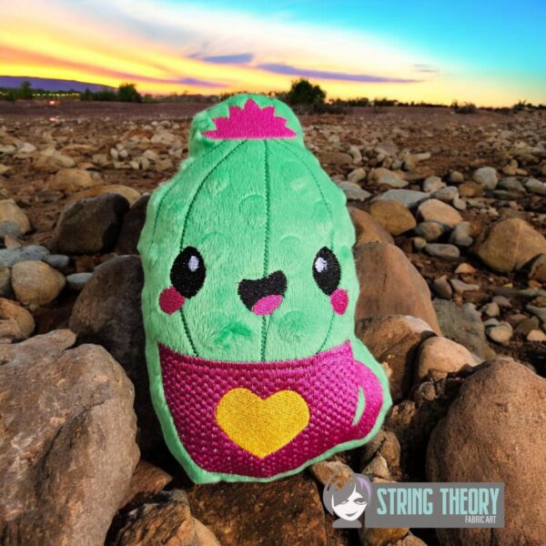 Kawaii Cactus #4 Stuffie ITH in the hoop Digital Download for Machine Embroidery Pattern, Design (4×4, 5×7, 6×10, 7×11, 8×12 Hoop) - Image 5