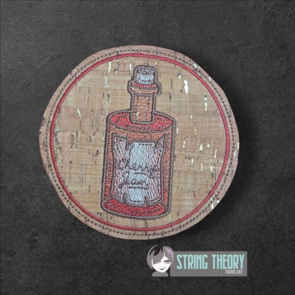 Cottagecore Tea Time Set of Four ITH Coasters in the hoop Digital Download for Machine Embroidery Pattern, Design (4×4 Hoop) - Image 2