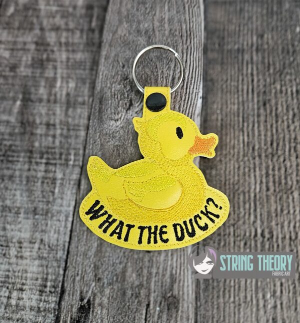 What the Duck? Chibi Duck fob, patch, bun cover ITH in the hoop Digital Download for Machine Embroidery Pattern, Design (4x4 Hoop) - Image 2