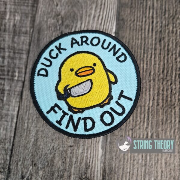 Duck Around, Find Out Chibi Duck fob, patch, bun cover ITH in the hoop Digital Download for Machine Embroidery Pattern, Design (4x4 Hoop) - Image 3