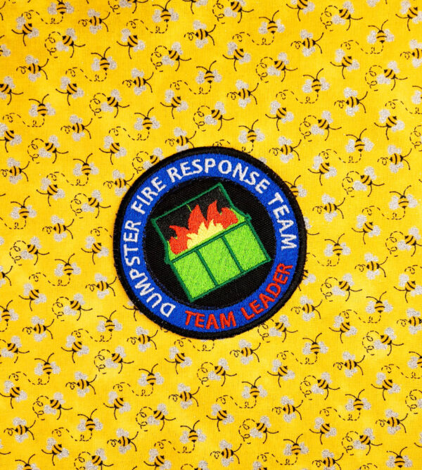 Dumpster Fire Response Team - Team Leader fob, patch, bun cover ITH in the hoop Digital Download for Machine Embroidery Pattern, Design (4×4 Hoop) - Image 4