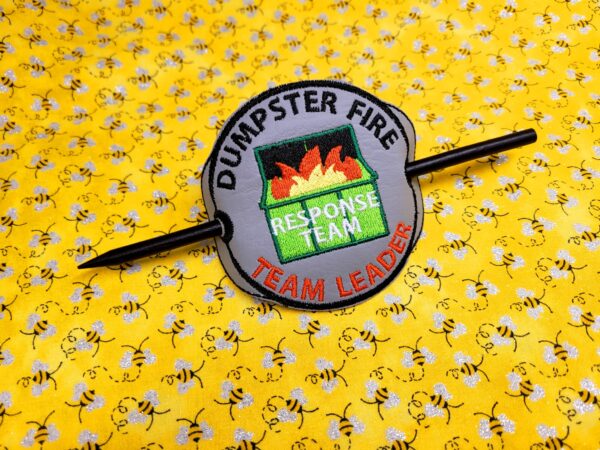Dumpster Fire Response Team - Team Leader fob, patch, bun cover ITH in the hoop Digital Download for Machine Embroidery Pattern, Design (4×4 Hoop) - Image 3