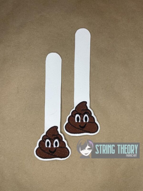 Poop Emoji Strap Connectors ITH in the hoop Digital Download for Machine Embroidery Pattern, Design (5x7 Hoop) - Image 2