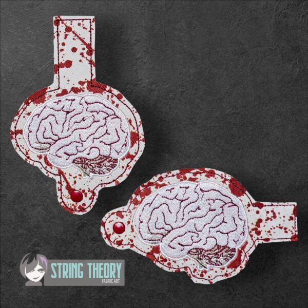 Anatomical Brain Tabs ITH in the hoop wallet tab Digital Download for Machine Embroidery Pattern, Design (4x4, 5x7 Hoop) - Image 2