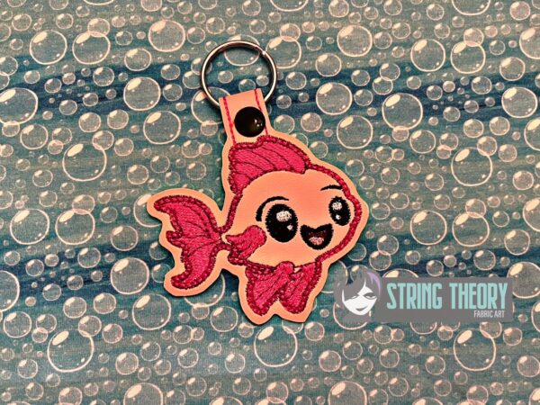 Be Different Fish Bun Cover, fob, patch, Ornament ITH in the hoop Digital Download for Machine Embroidery Pattern, Design (4x4 Hoop) - Image 2