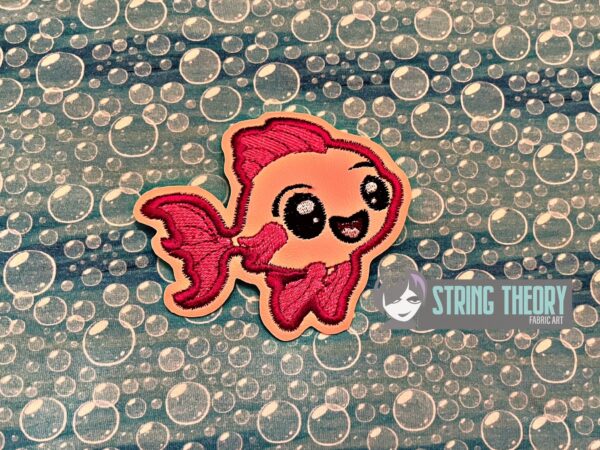 Be Different Fish Bun Cover, fob, patch, Ornament ITH in the hoop Digital Download for Machine Embroidery Pattern, Design (4x4 Hoop) - Image 3