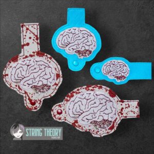 Anatomical Brain Tabs ITH in the hoop wallet tab Digital Download for Machine Embroidery Pattern, Design (4x4, 5x7 Hoop)