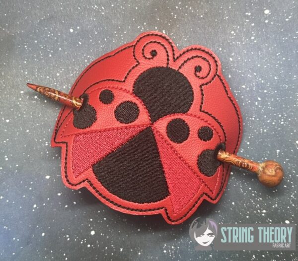 Cottagecore Ladybug Bun Cover, fob, patch, Ornament ITH in the hoop Digital Download for Machine Embroidery Pattern, Design (4x4 Hoop) - Image 9