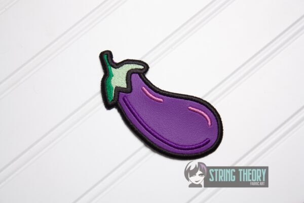 Eggplant fob, patch, bun cover ITH in the hoop Digital Download for Machine Embroidery Pattern, Design (4x4 Hoop) - Image 4