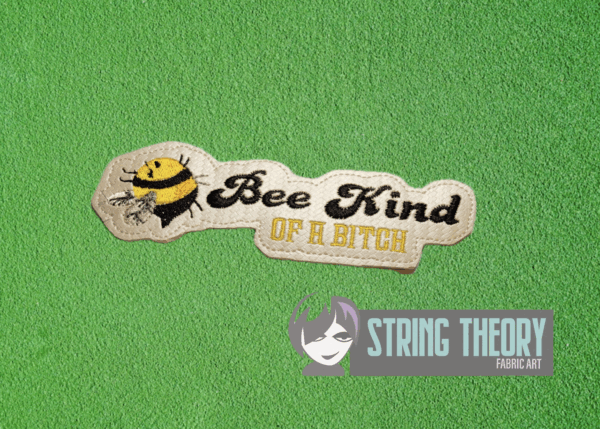 Bee Kind (of a Bitch) Bookmarks  ITH in the hoop Digital Download for Machine Embroidery Pattern, Design (4×4, 5×7 Hoop) - Image 3