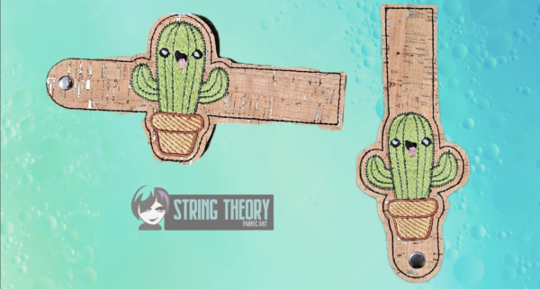 Kawaii Cactus #1 Tabs ITH in the hoop wallet tab Digital Download for Machine Embroidery Pattern, Design (4x4, 5x7 Hoop) - Image 2