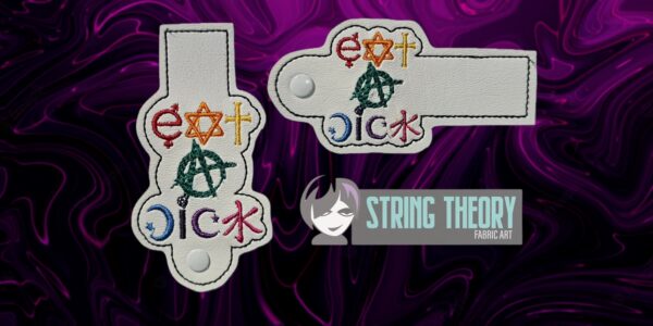 Eat a Dick Tabs ITH in the hoop wallet tab Digital Download for Machine Embroidery Pattern, Design (4×4, 5x7 Hoop) - Image 2