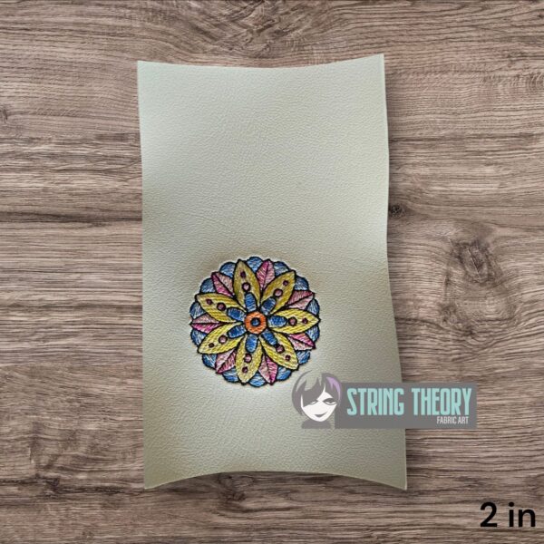 Mehndi Flower 6 - light stitch (sketchy) Digital Download for Machine Embroidery Pattern, Design (4x4 Hoop) - Image 3