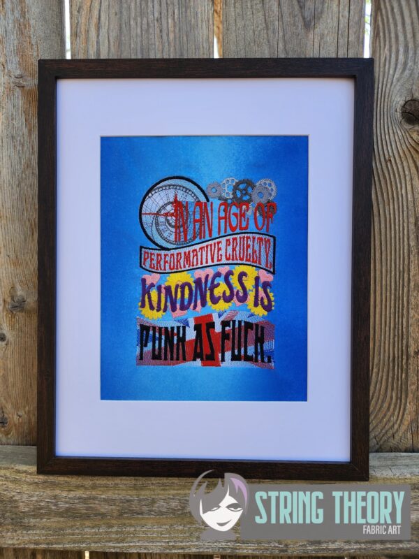 In An Age of Performative Cruelty, Kindness is Punk As Fuck. Digital Download for Machine Embroidery Pattern, Design (5x7, 6x10, 7x11, 8x12 Hoop) - Image 3