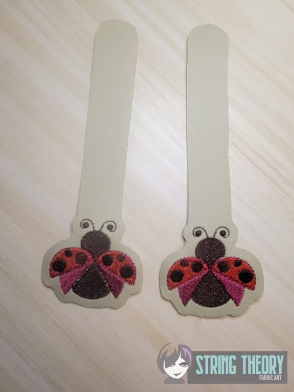 Cottagecore Ladybug Strap Connectors ITH in the hoop Digital Download for Machine Embroidery Pattern, Design (5x7 Hoop) - Image 3