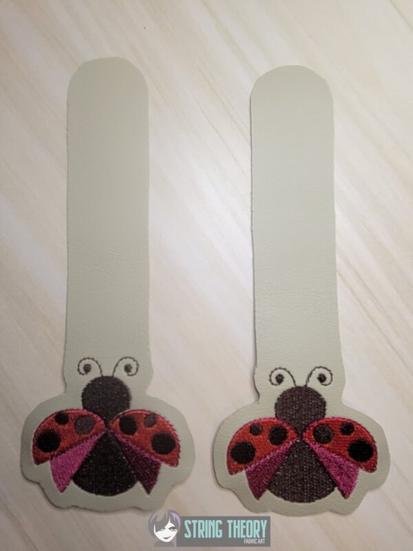 Cottagecore Ladybug Strap Connectors ITH in the hoop Digital Download for Machine Embroidery Pattern, Design (5x7 Hoop) - Image 2