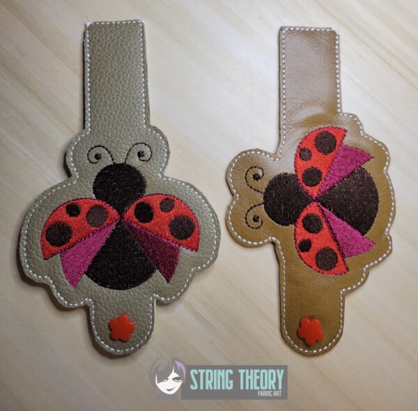 Cottagecore Ladybug Tabs ITH in the hoop wallet tab Digital Download for Machine Embroidery Pattern, Design (4x4, 5x7 Hoop) - Image 3