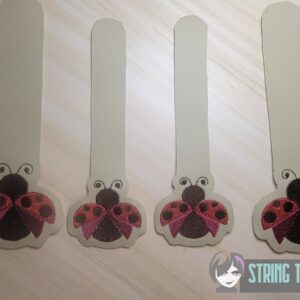 Cottagecore Ladybug Strap Connectors ITH in the hoop Digital Download for Machine Embroidery Pattern, Design (5x7 Hoop)