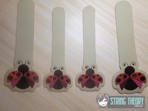 Cottagecore Ladybug Strap Connectors ITH in the hoop Digital Download for Machine Embroidery Pattern, Design (5x7 Hoop)