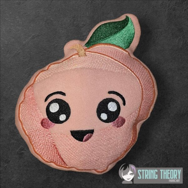 Peach Stuffie Includes Regular & Kawaii Face patterns ITH in the hoop Digital Download for Machine Embroidery Pattern, Design (4×4, 5×7, 6×10, 7×11, 8×12 Hoop) - Image 2