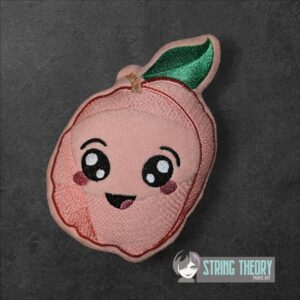 Kawaii Peach Stuffie ITH Stuffie machine embroidery design